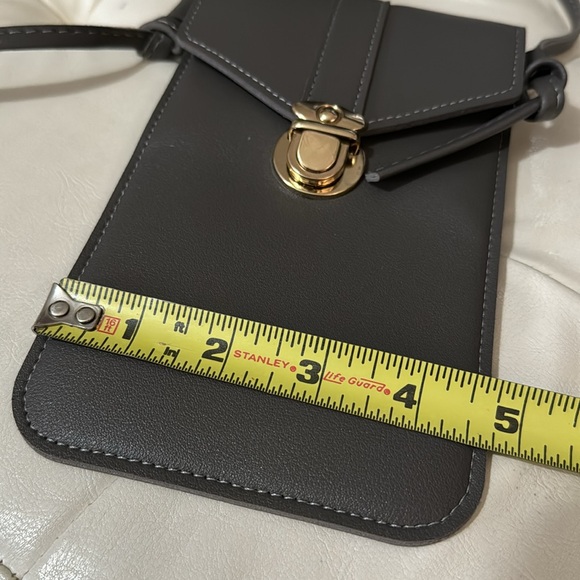 Like New Cell Phone/Purse Crossbody-Adjustable Strap-Gray - Picture 5 of 8